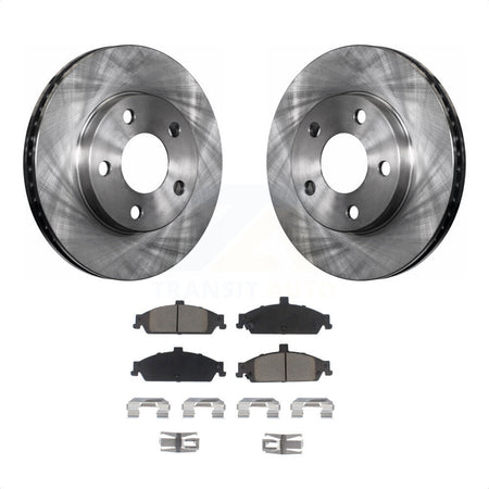 Front Disc Brake Rotors And Ceramic Pads Kit For Chevrolet Pontiac Grand Am Malibu Oldsmobile Alero Classic Cutlass K8C-100619 by Transit Auto