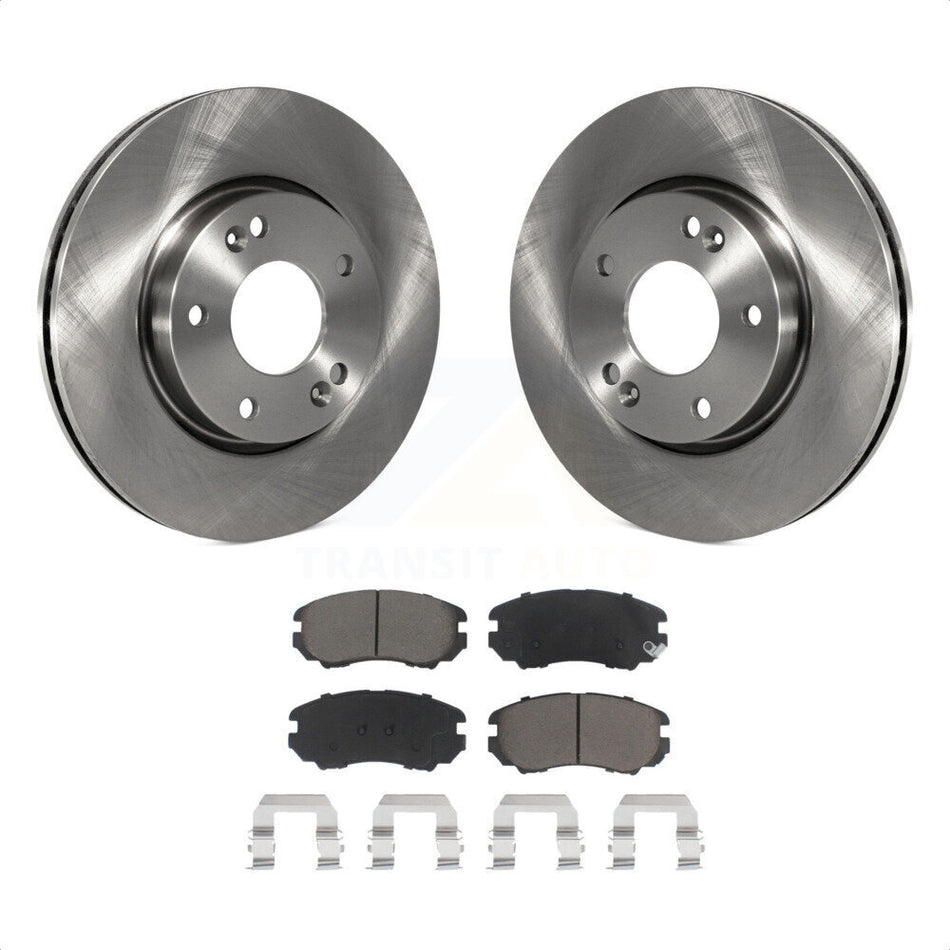 Front Disc Brake Rotors And Ceramic Pads Kit For Hyundai Kia Sonata Soul Sportage Tucson Optima Tiburon Magentis K8C-100621 by Transit Auto