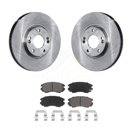 Front Disc Brake Rotors And Ceramic Pads Kit For Hyundai Azera Kia Amanti K8C-100622 by Transit Auto