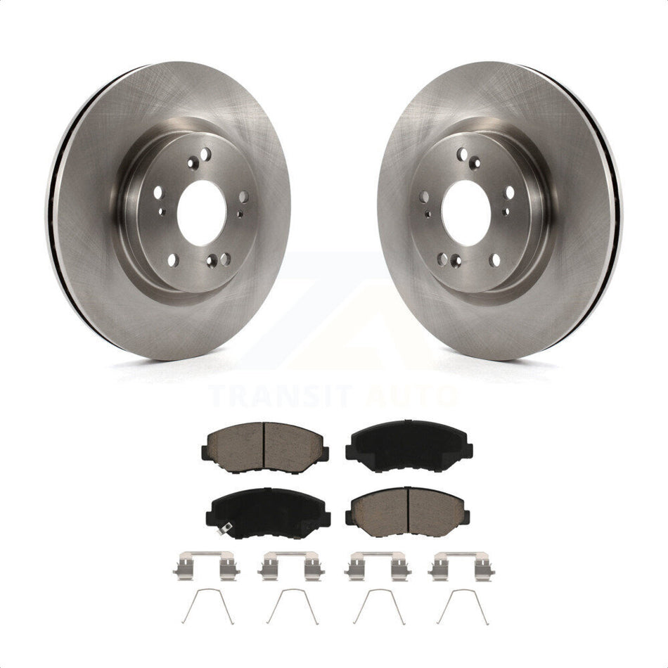 Front Disc Brake Rotors And Ceramic Pads Kit For 2012-2016 Honda CR-V FWD K8C-100632 by Transit Auto