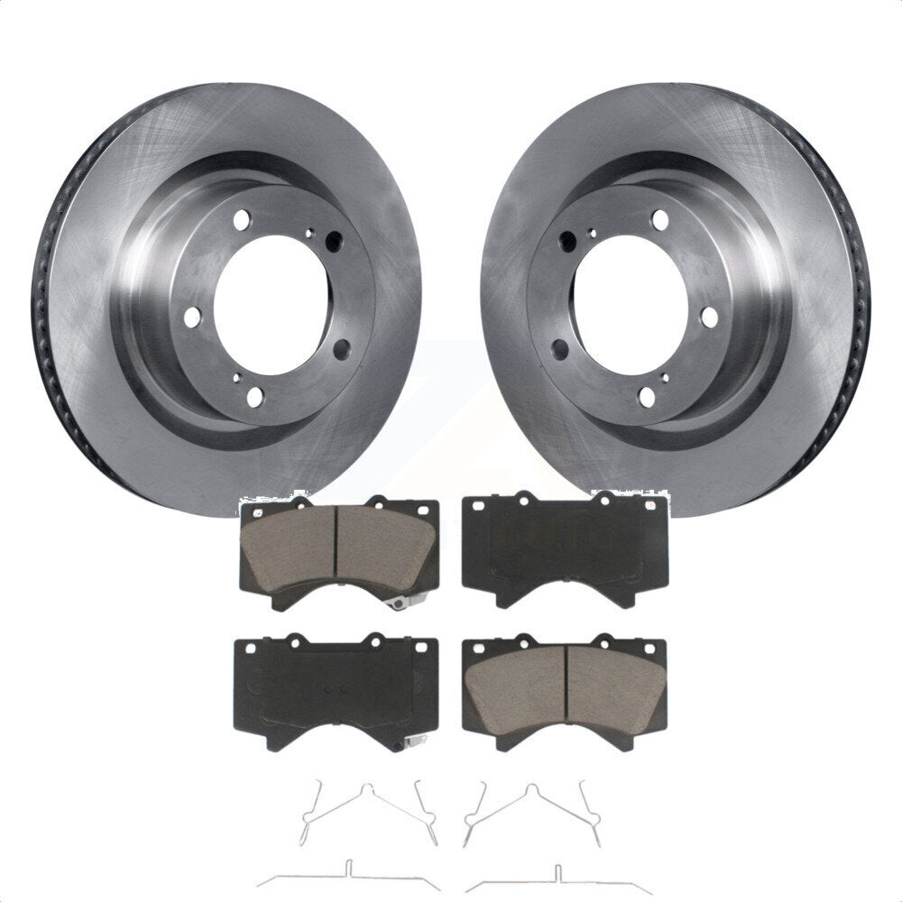 Front Disc Brake Rotors And Ceramic Pads Kit For Toyota Tundra Sequoia Lexus LX570 Land Cruiser K8C-100654 by Transit Auto