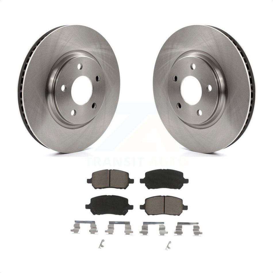 Front Disc Brake Rotors And Ceramic Pads Kit For 2010 Pontiac G5 With Rear Brakes K8C-100656 by Transit Auto