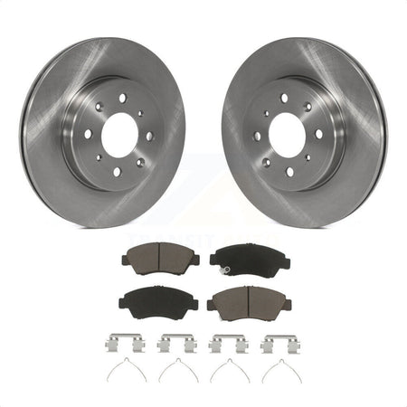 Front Disc Brake Rotors And Ceramic Pads Kit For Honda Fit K8C-100659 by Transit Auto