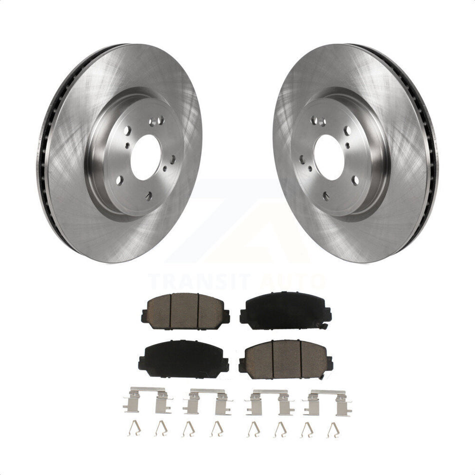 Front Disc Brake Rotors And Ceramic Pads Kit For Honda CR-V K8C-100696 by Transit Auto