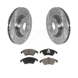 Front Disc Brake Rotors And Ceramic Pads Kit For Mercedes-Benz C250 E400 E550 K8C-100708