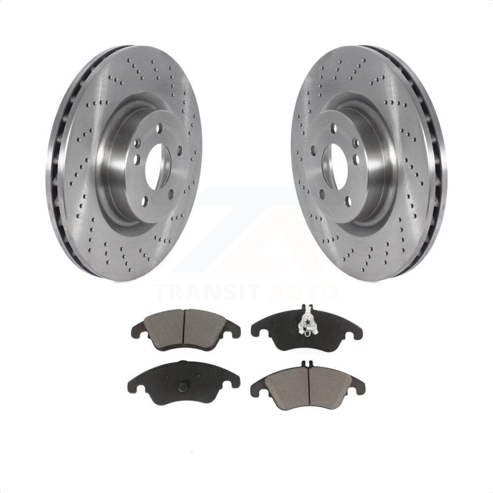 Front Disc Brake Rotors And Ceramic Pads Kit For Mercedes-Benz C250 E400 E550 K8C-100708 by Transit Auto