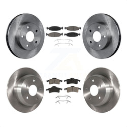 Front Rear Disc Brake Rotors And Ceramic Pads Kit For 1999-2002 Jeep Grand Cherokee With Teves & ATE Caliper K8C-100718