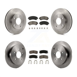 Front Rear Disc Brake Rotors And Ceramic Pads Kit For Buick Rendezvous Pontiac Aztek K8C-100727
