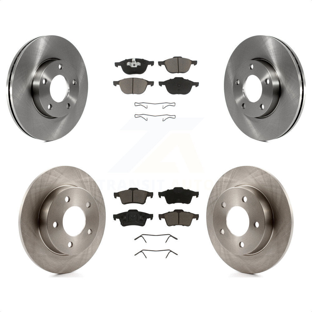 Front Rear Disc Brake Rotors And Ceramic Pads Kit For 2004-2005 Mazda 3 2.0L K8C-100749 by Transit Auto