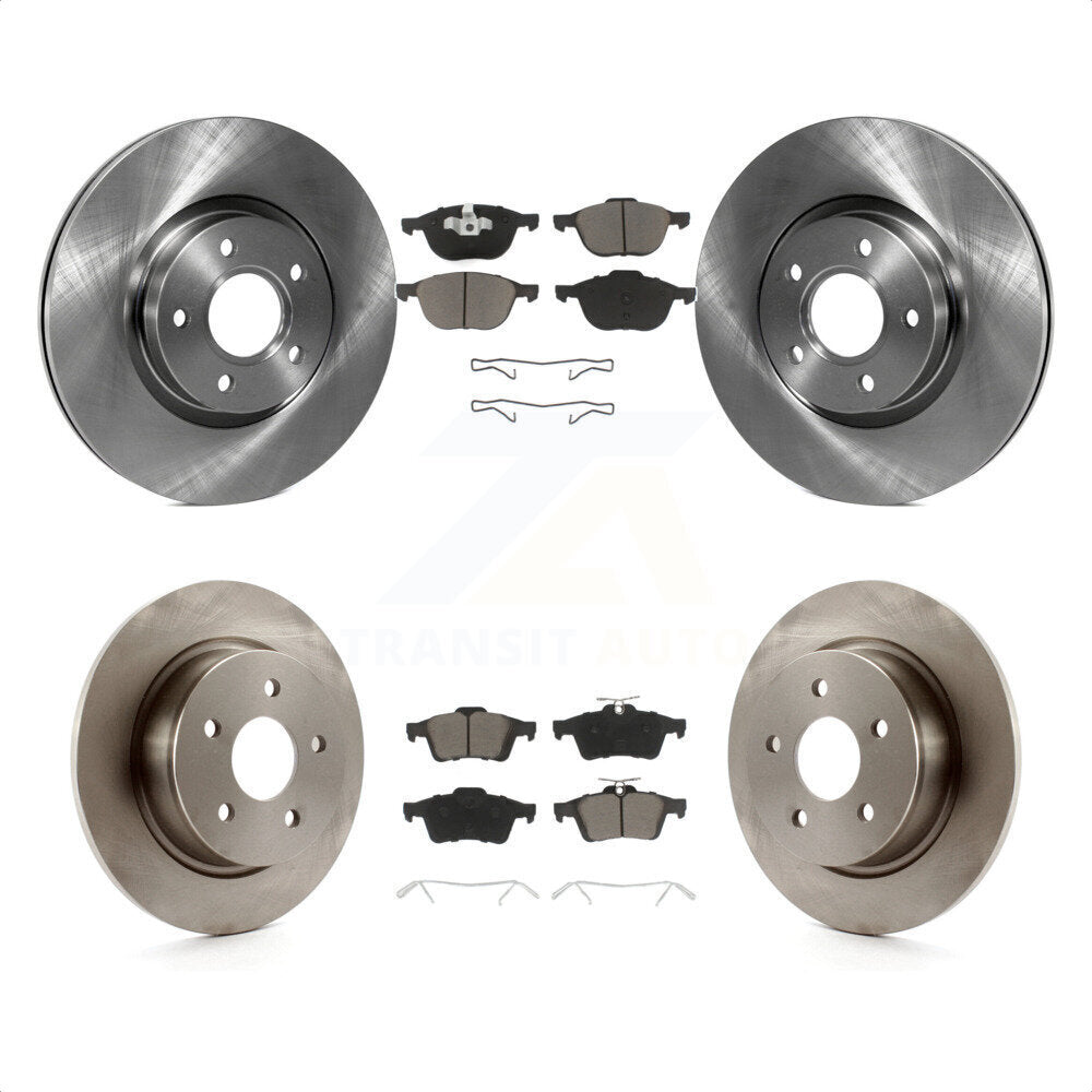 Front Rear Disc Brake Rotors And Ceramic Pads Kit For Ford Escape C-Max K8C-100751 by Transit Auto