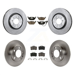 Front Rear Disc Brake Rotors And Ceramic Pads Kit For 2007-2010 Volkswagen Beetle With 280mm Diameter Rotor K8C-100774