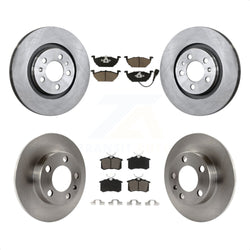 Front Rear Disc Brake Rotors And Ceramic Pads Kit For Volkswagen Beetle Jetta Golf City K8C-100776