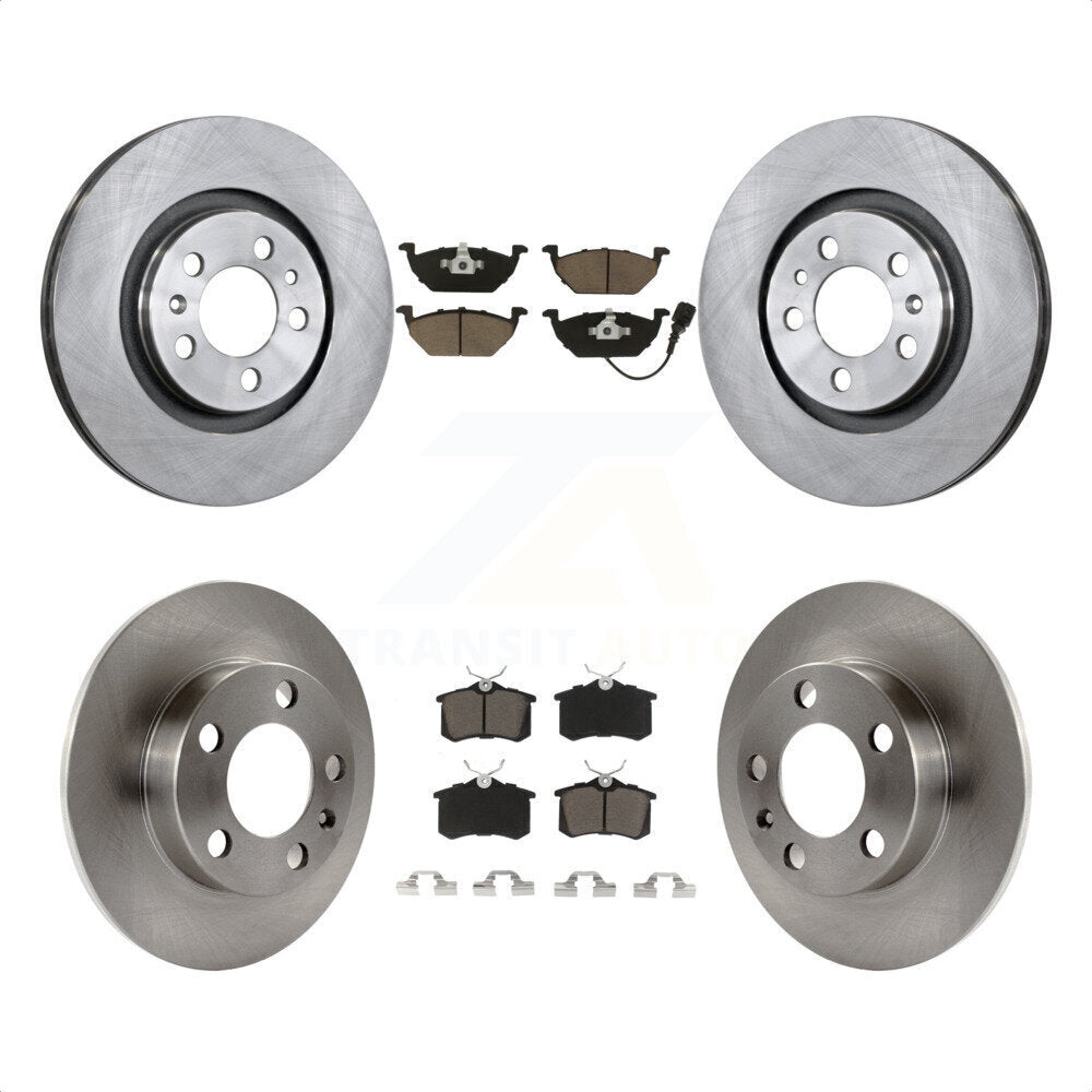 Front Rear Disc Brake Rotors And Ceramic Pads Kit For Volkswagen Beetle Jetta Golf City K8C-100776 by Transit Auto