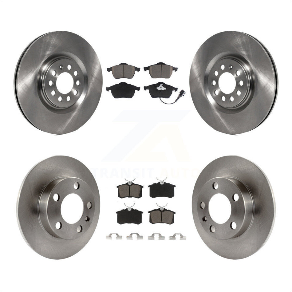 Front Rear Disc Brake Rotors And Ceramic Pads Kit For 2000-2006 Audi TT K8C-100778 by Transit Auto