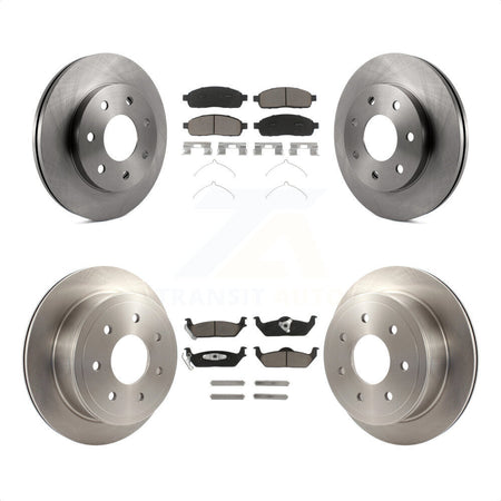 Front Rear Disc Brake Rotors And Ceramic Pads Kit For Ford F-150 Lincoln Mark LT 4WD K8C-100797 by Transit Auto