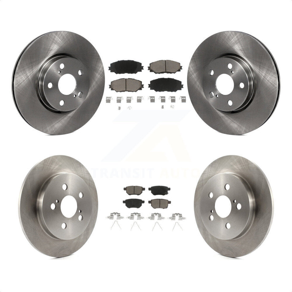 Front Rear Disc Brake Rotors And Ceramic Pads Kit For Toyota Corolla Matrix Pontiac Vibe K8C-100813 by Transit Auto