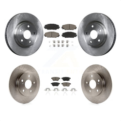 Front Rear Disc Brake Rotors And Ceramic Pads Kit For Toyota Matrix Pontiac Vibe Corolla iM Scion K8C-100815