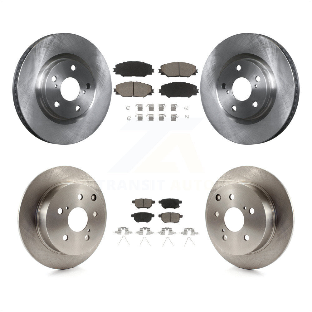 Front Rear Disc Brake Rotors And Ceramic Pads Kit For 2010 Toyota Matrix XRS K8C-100816 by Transit Auto