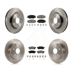 Front Rear Disc Brake Rotors And Ceramic Pads Kit For 2012-2018 Toyota Prius V K8C-100817