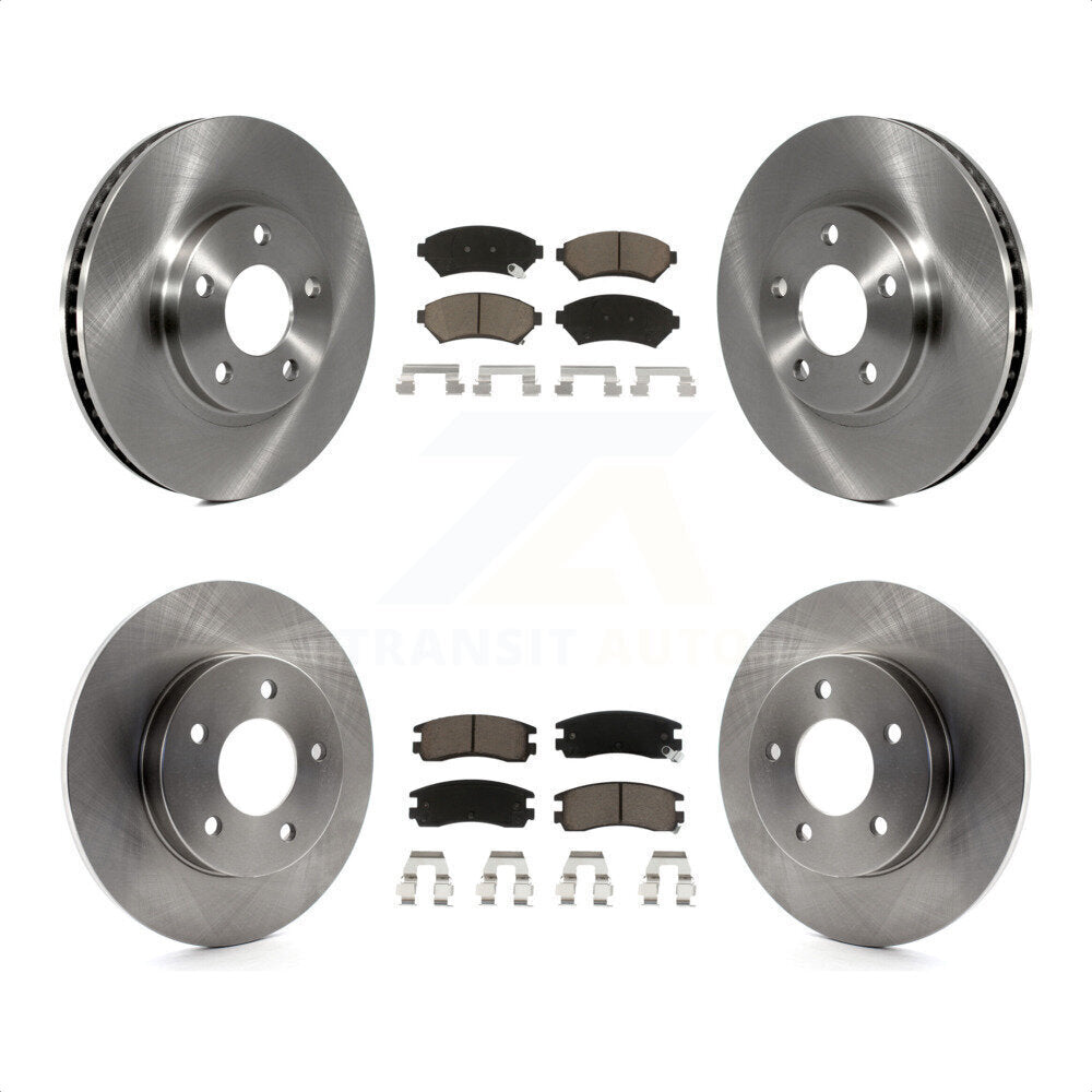 Front Rear Disc Brake Rotors And Ceramic Pads Kit For Cadillac DeVille Buick Park Avenue Eldorado Oldsmobile Aurora Riviera Seville K8C-100851 by Transit Auto