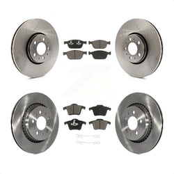 Front Rear Disc Brake Rotors And Ceramic Pads Kit For 2003-2014 Volvo XC90 With 328mm Diameter Rotor K8C-100874