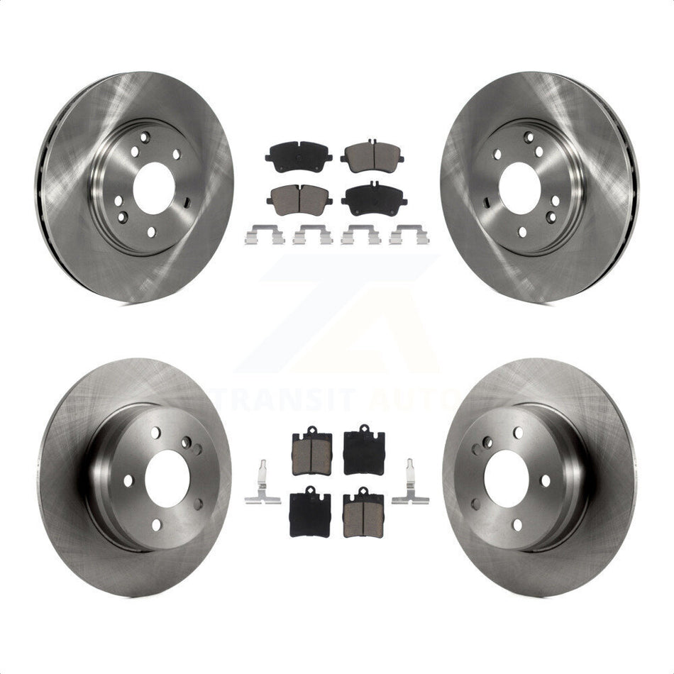 Front Rear Disc Brake Rotors And Ceramic Pads Kit For Mercedes-Benz C240 CLK350 C320 C280 CLK320 C350 K8C-100885 by Transit Auto