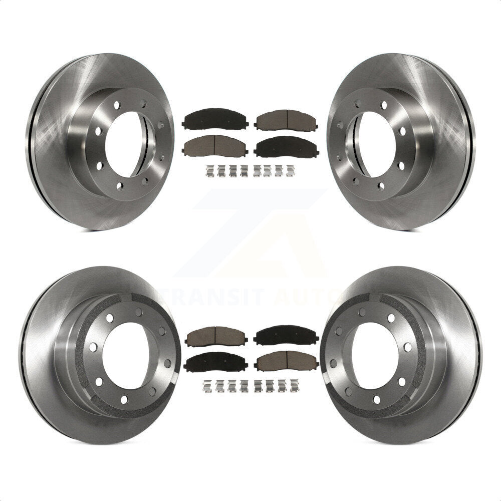 Front Rear Disc Brake Rotors And Ceramic Pads Kit For Ford F-250 Super Duty F-350 4WD K8C-100888 by Transit Auto