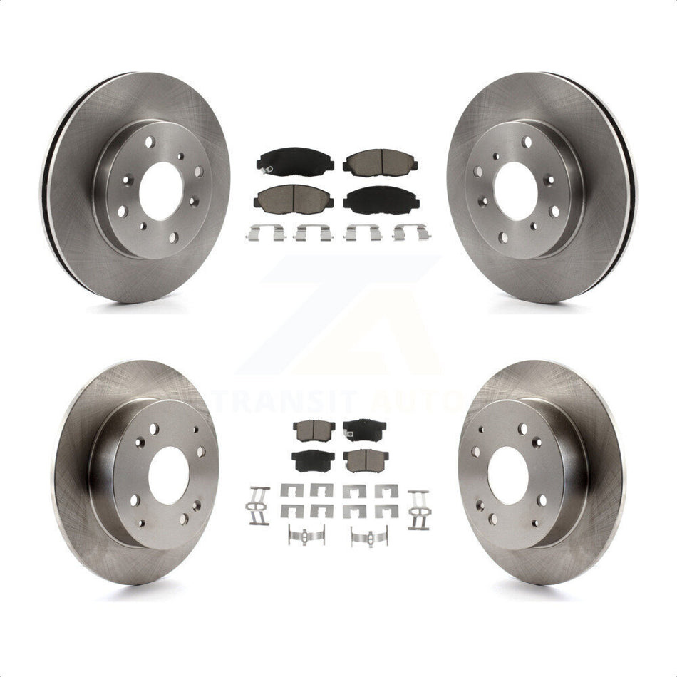 Front Rear Disc Brake Rotors And Ceramic Pads Kit For 1998-2002 Honda Accord Sedan with 2.3L K8C-100901 by Transit Auto