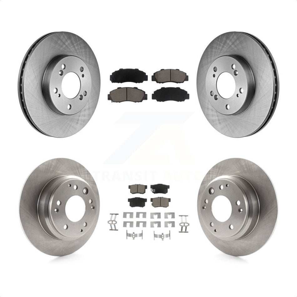 Front Rear Disc Brake Rotors And Ceramic Pads Kit For Acura Honda Odyssey Legend RL Isuzu Oasis K8C-100903 by Transit Auto