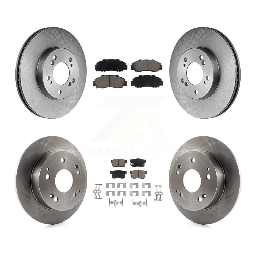 Front Rear Disc Brake Rotors And Ceramic Pads Kit For 1997-2001 Acura Integra Type R K8C-100907 by Transit Auto