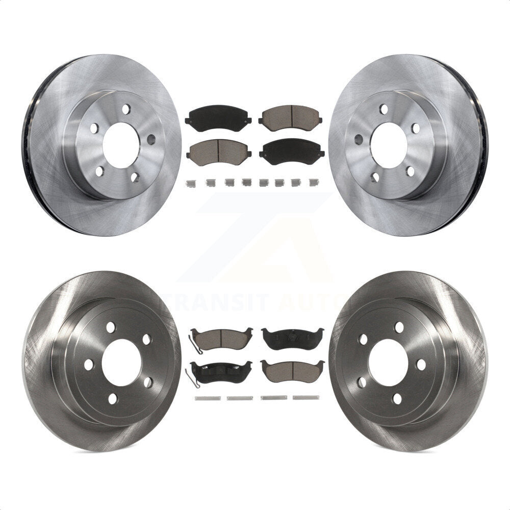 Front Rear Disc Brake Rotors And Ceramic Pads Kit For 2003-2007 Jeep Liberty K8C-100909 by Transit Auto