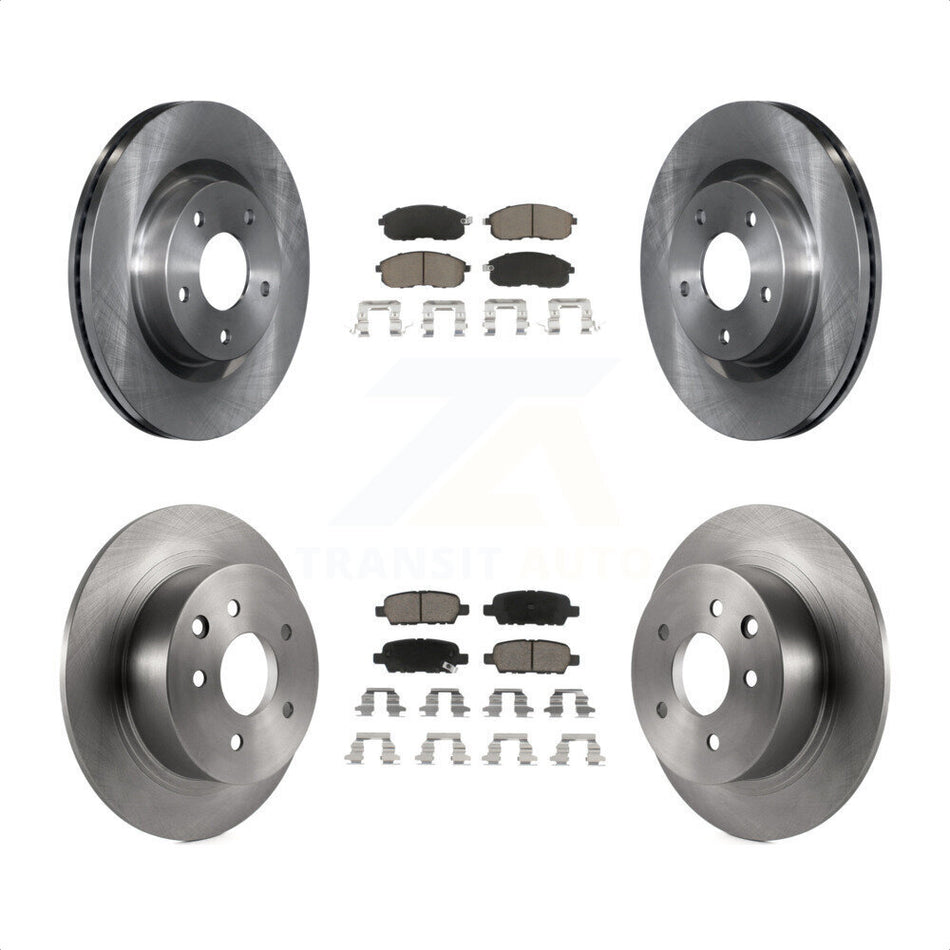 Front Rear Disc Brake Rotors And Ceramic Pads Kit For Nissan Altima K8C-100938 by Transit Auto