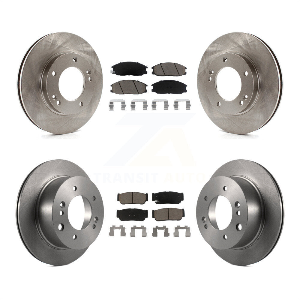 Front Rear Disc Brake Rotors And Ceramic Pads Kit For 2003-2006 Kia Sorento K8C-100948 by Transit Auto