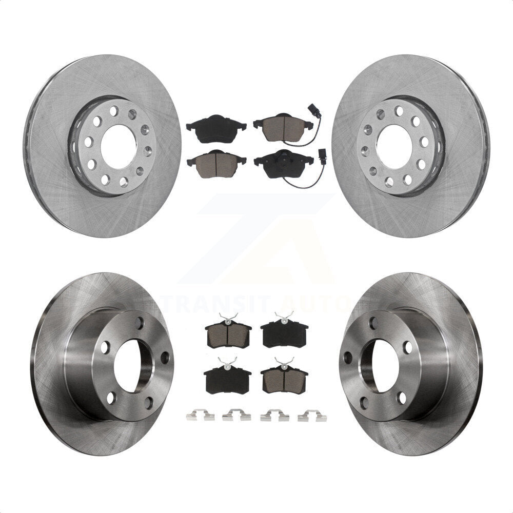 Front Rear Disc Brake Rotors And Ceramic Pads Kit For Volkswagen Passat K8C-100959 by Transit Auto