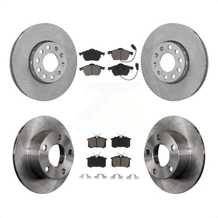 Front Rear Disc Brake Rotors And Ceramic Pads Kit For Volkswagen Passat K8C-100959 by Transit Auto