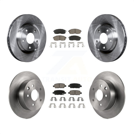 Front Rear Disc Brake Rotors And Ceramic Pads Kit For 2007-2012 Nissan Sentra SE-R K8C-100971 by Transit Auto