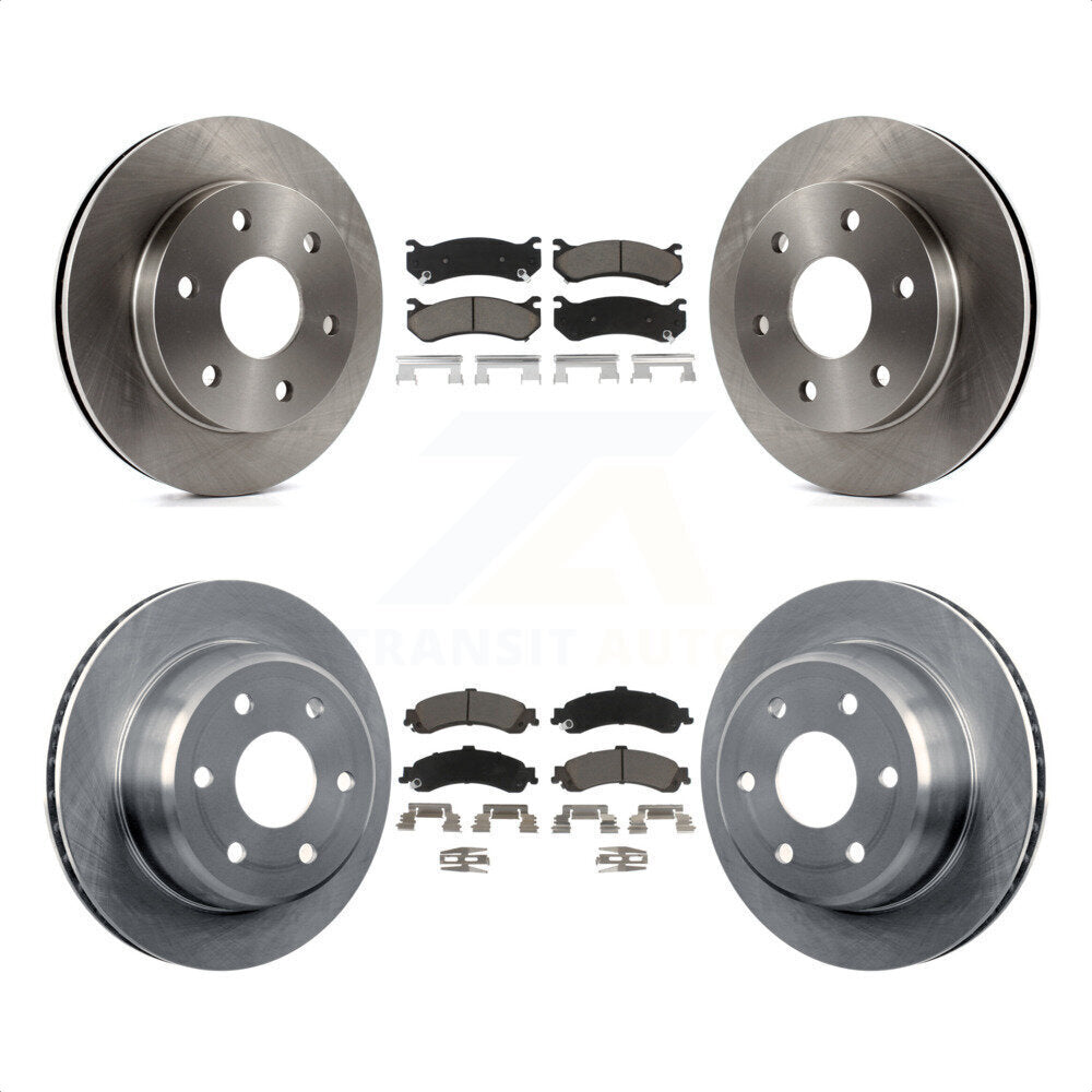 Front Rear Disc Brake Rotors And Ceramic Pads Kit For Chevrolet Silverado 1500 GMC Tahoe Sierra Suburban Yukon Avalanche XL Cadillac Escalade ESV EXT K8C-100996 by Transit Auto