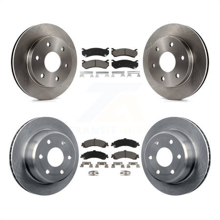 Front Rear Disc Brake Rotors And Ceramic Pads Kit For Chevrolet Silverado 1500 GMC Tahoe Sierra Suburban Yukon Avalanche XL Cadillac Escalade ESV EXT K8C-100996 by Transit Auto