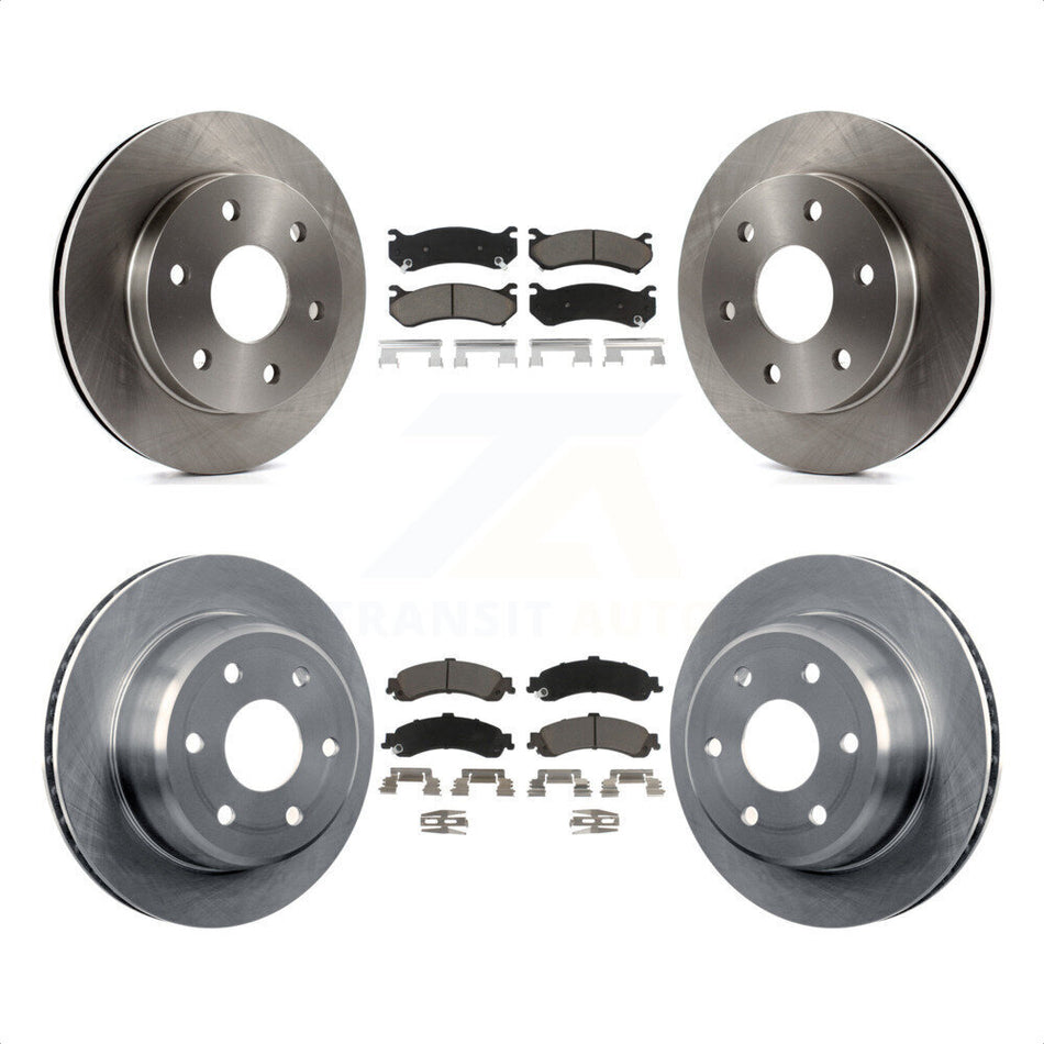 Front Rear Disc Brake Rotors And Ceramic Pads Kit For Chevrolet Silverado 1500 GMC Tahoe Sierra Suburban Yukon Avalanche XL Cadillac Escalade ESV EXT K8C-100996 by Transit Auto