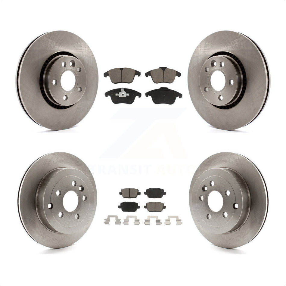 Front Rear Disc Brake Rotors And Ceramic Pads Kit For 2008-2011 Land Rover LR2 K8C-101014 by Transit Auto