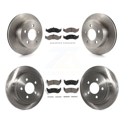 Front Rear Disc Brake Rotors And Ceramic Pads Kit For Jeep Wrangler TJ rear brakes K8C-101024