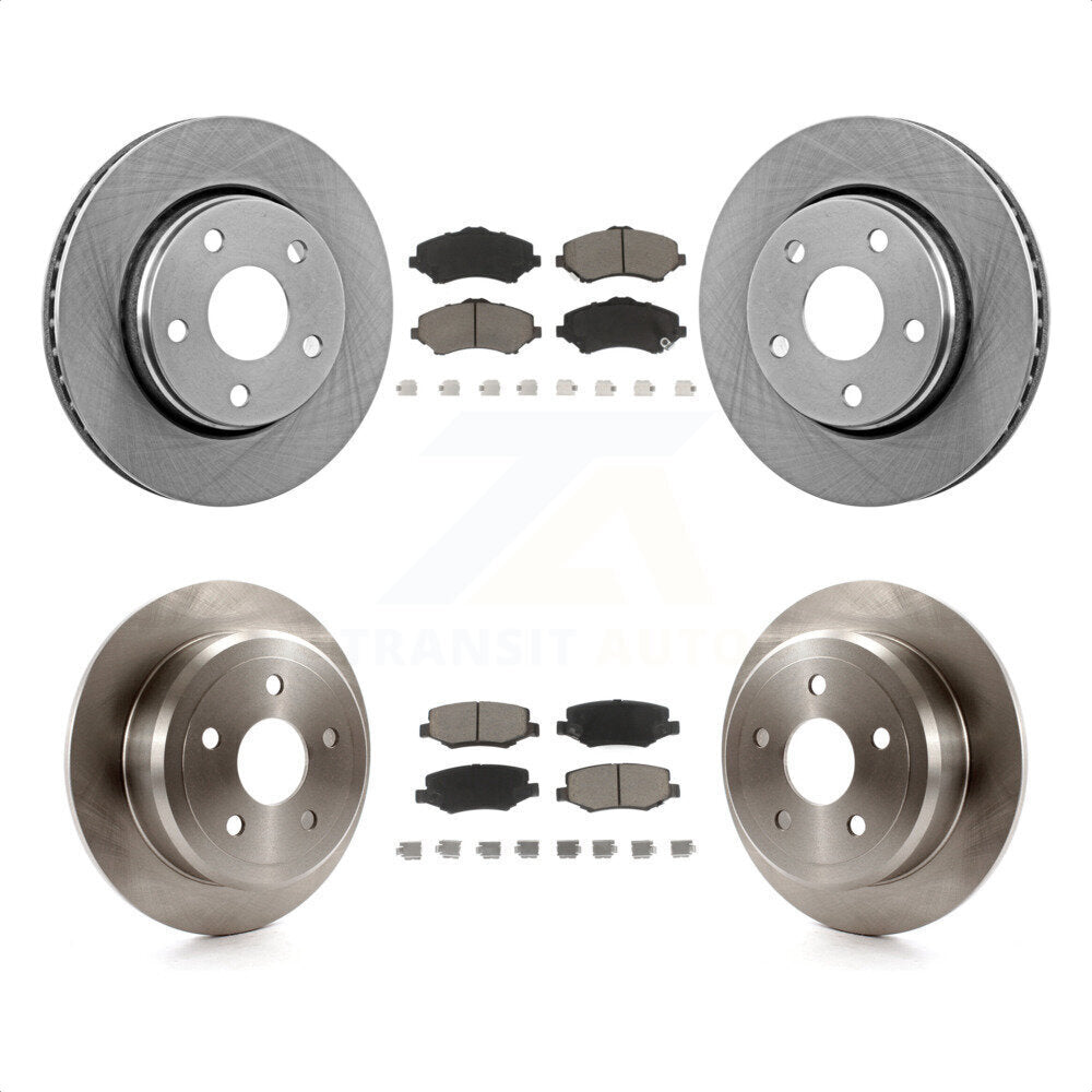 Front Rear Disc Brake Rotors And Ceramic Pads Kit For Jeep Wrangler JK K8C-101031 by Transit Auto