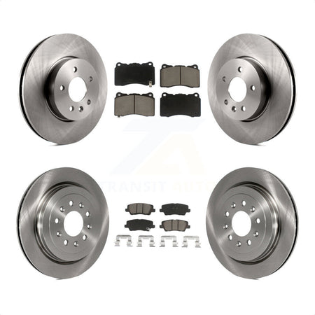 Front Rear Disc Brake Rotors And Ceramic Pads Kit For 2013-2015 Cadillac ATS With 321mm Diameter Rotor K8C-101052 by Transit Auto