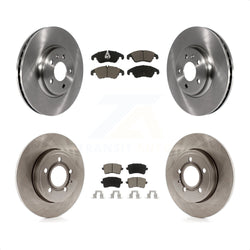 Front Rear Disc Brake Rotors And Ceramic Pads Kit For 2009 Audi A4 Quattro Sedan Wagon With 288mm Diameter Rotor K8C-101059