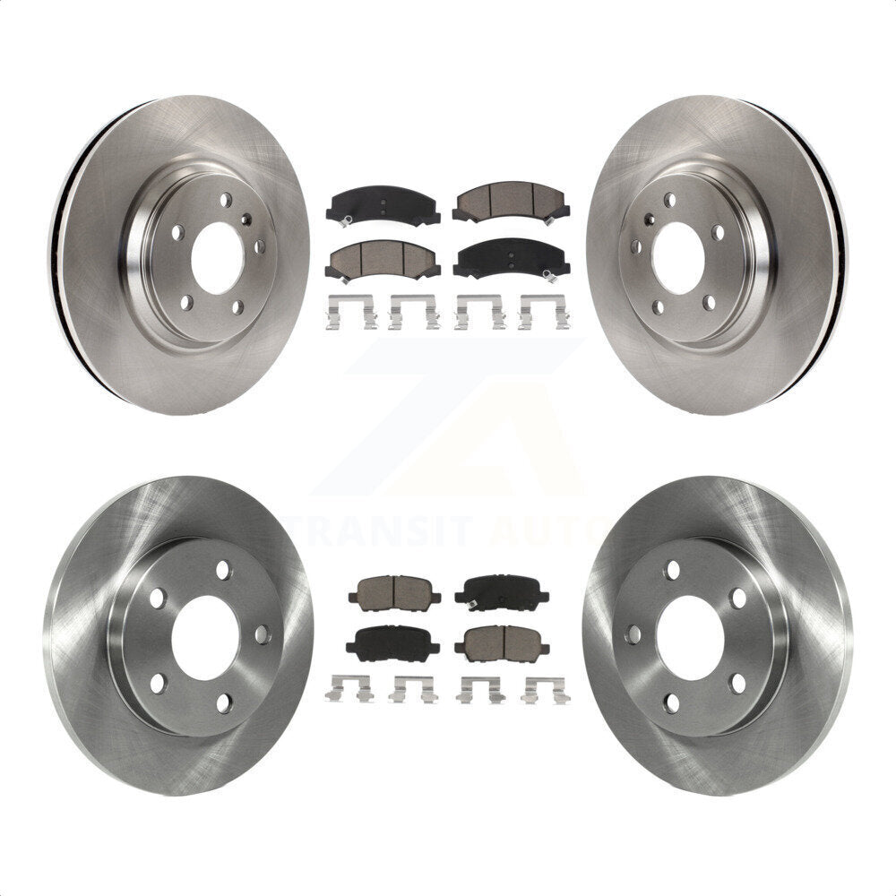 Front Rear Disc Brake Rotors And Ceramic Pads Kit For Chevrolet Impala Limited K8C-101073 by Transit Auto