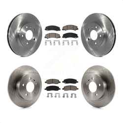 Front Rear Disc Brake Rotors And Ceramic Pads Kit For Buick Lucerne K8C-101075