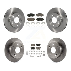 Front Rear Disc Brake Rotors And Ceramic Pads Kit For Honda Civic Acura RSX K8C-101077