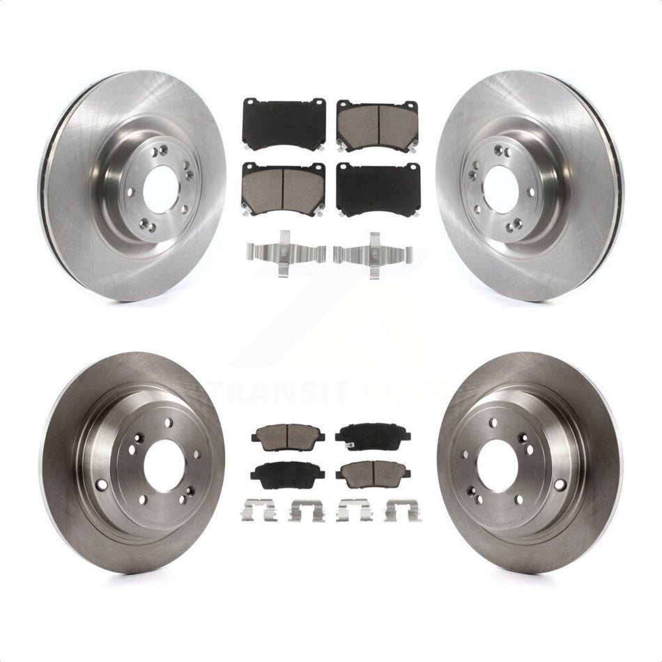 Front Rear Disc Brake Rotors And Ceramic Pads Kit For 2012-2014 Hyundai Genesis 5.0L K8C-101082 by Transit Auto