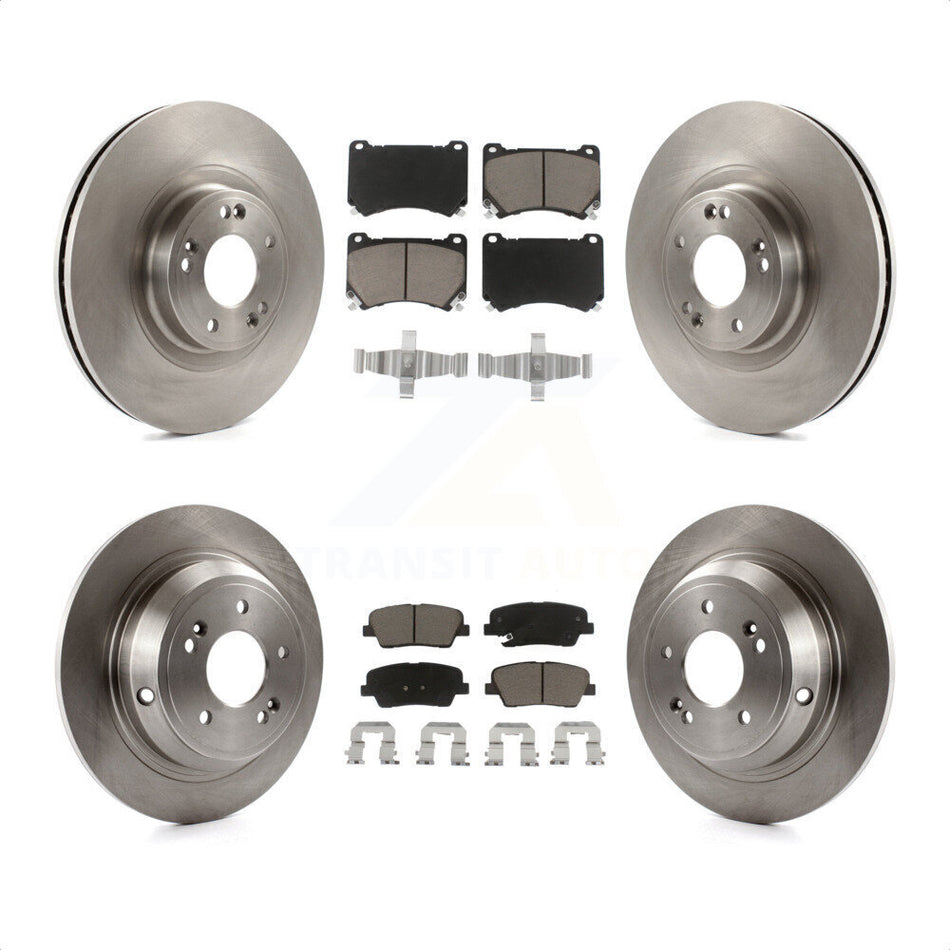 Front Rear Disc Brake Rotors And Ceramic Pads Kit For Hyundai Genesis 4.6L K8C-101083 by Transit Auto