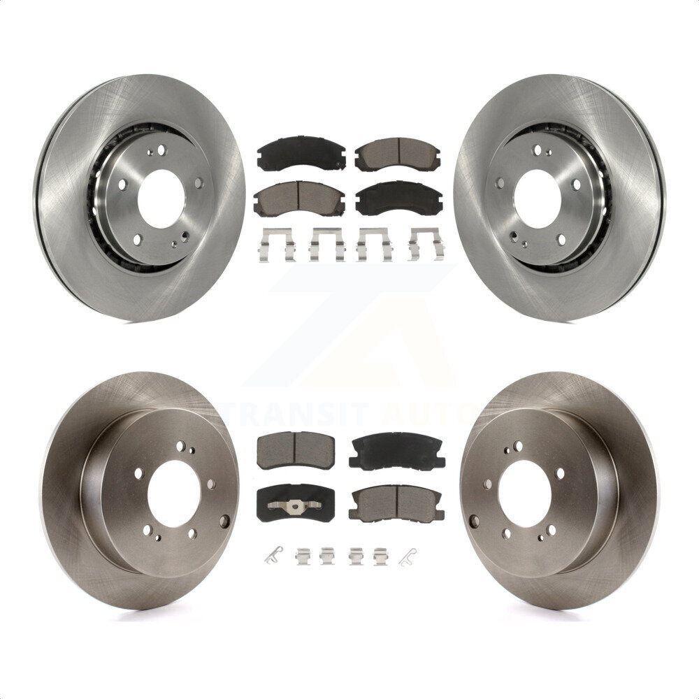 Front Rear Disc Brake Rotors And Ceramic Pads Kit For Mitsubishi Lancer K8C-101090 by Transit Auto